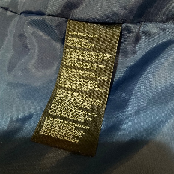 Tommy Hilfiger Down Filled Silver Gray Women’s Winter Hooded Puffer Coat Size 1X - Picture 8 of 12